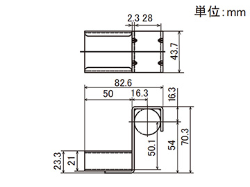 プラコン受け金具 EF-2041DW