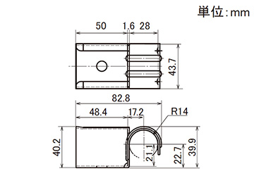 プラコン受け金具 EF-2041C CR
