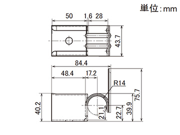 プラコン受け金具 EF-2041D CR