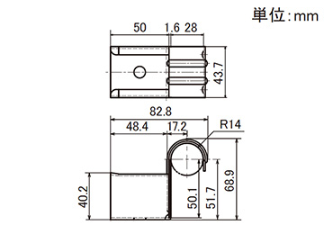 プラコン受け金具 EF-2041DW CR