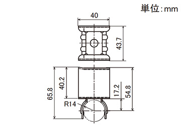 プラコン受け金具 EF-2041F CR