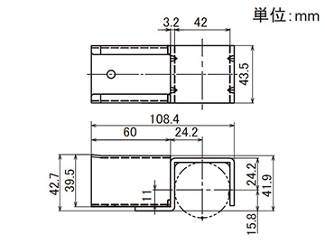 42プラコン受け金具 EL-2040C