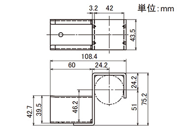 42プラコン受け金具 EL-2040DW