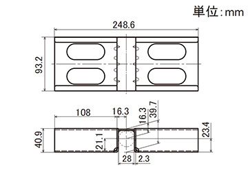 プラコン受け金具 ワイド EF-2065E