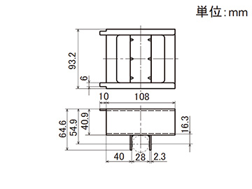 プラコン受け金具 ワイド EF-2065G