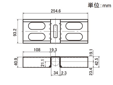 32プラコン受け金具 ワイド EF-2066E