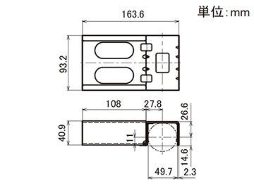42プラコン受け金具 ワイド EL-2066C
