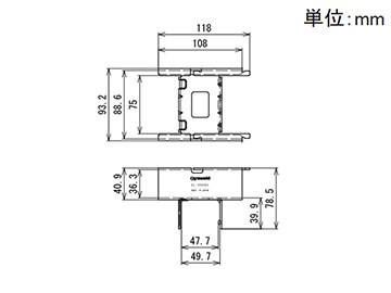 42プラコン受け金具 ワイド EL-2066G